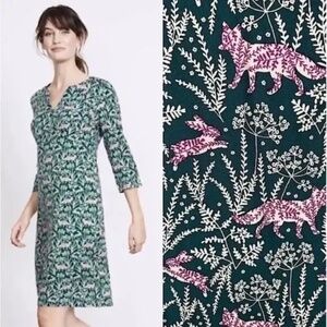 Boden Alexandra Emerald Night Field Dress